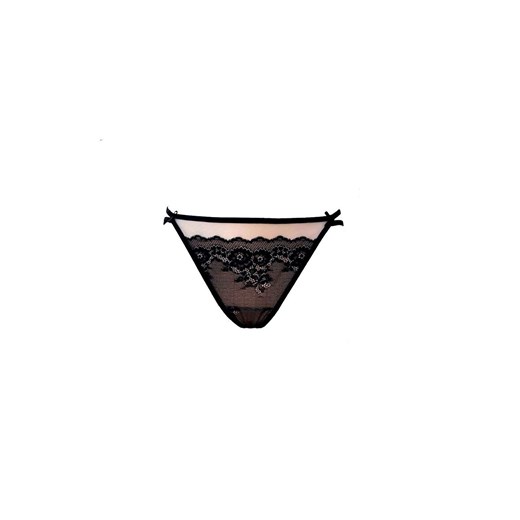 Hellen stringi S-0140/4/1, Kolor czarno-beżowy, Rozmiar 40, Mat ze sklepu Intymna w kategorii Majtki damskie - zdjęcie 184136404