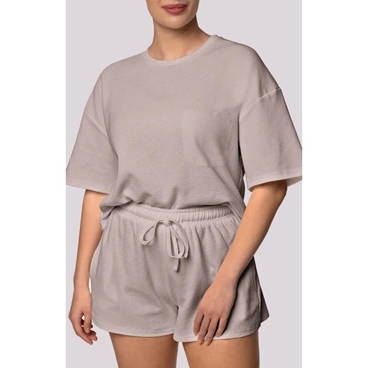 Mona bawełniana piżama damska brudny róż Cozy Short Sleeve Plus Size, Kolor brudny róż, Rozmiar 2XL, Mona ze sklepu Intymna w kategorii Piżamy damskie - zdjęcie 184139144