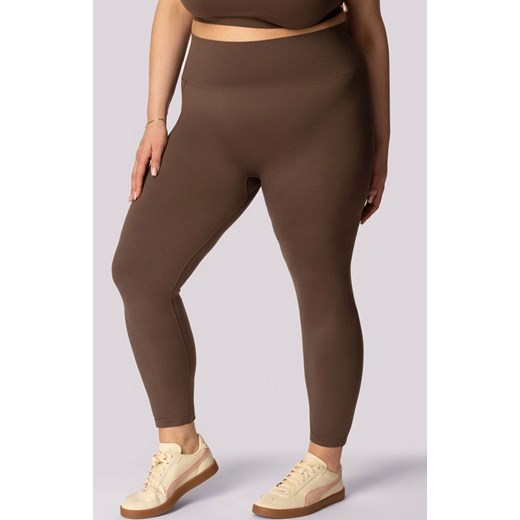 Mona legginsy damskie caffe Base Plus Size, Kolor caffe, Rozmiar 2XL, Mona ze sklepu Intymna w kategorii Spodnie damskie - zdjęcie 184139280