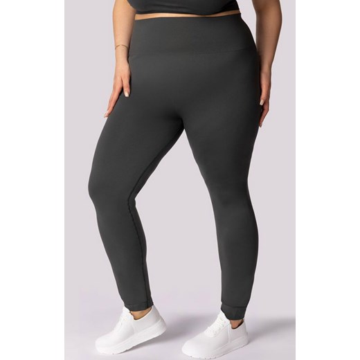 Mona legginsy damskie szar Base Plus Size, Kolor szary, Rozmiar 2XL, Mona ze sklepu Intymna w kategorii Spodnie damskie - zdjęcie 184139292