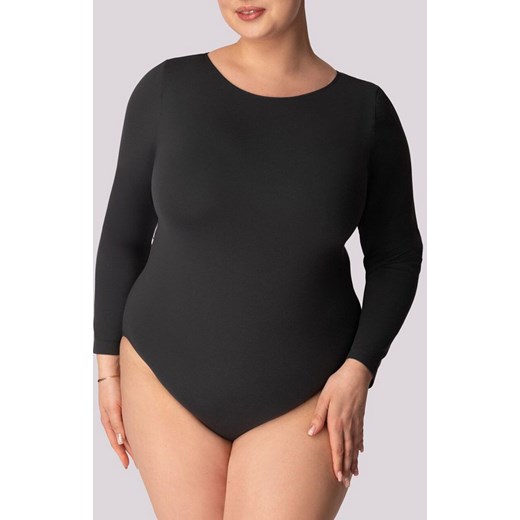 Mona body damskie z długim rękawem szare Longsleeve Base Plus Size, Kolor szary, Rozmiar 2XL, Mona ze sklepu Intymna w kategorii Body damskie - zdjęcie 184139370