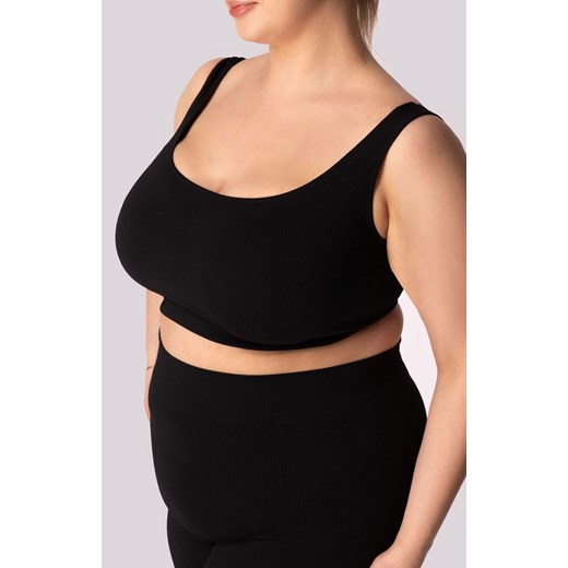 Mona top damski czarny Base Plus Size, Kolor czarny, Rozmiar 2XL, Mona ze sklepu Intymna w kategorii Biustonosze - zdjęcie 184139381