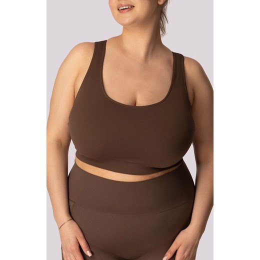 Mona top damski w kolorze caffe Base Plus Size, Kolor caffe, Rozmiar 2XL, Mona ze sklepu Intymna w kategorii Biustonosze - zdjęcie 184139384