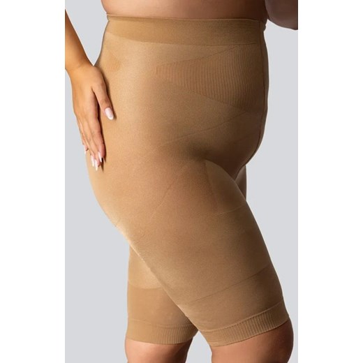 Szorty wyszczuplające z wysokim stanem ciemnobeżowe Smoothwear, Kolor ciemny beż (golden pearl), Rozmiar 6/7, Mona Queen Size ze sklepu Intymna w kategorii Bielizna wyszczuplająca - zdjęcie 184139552
