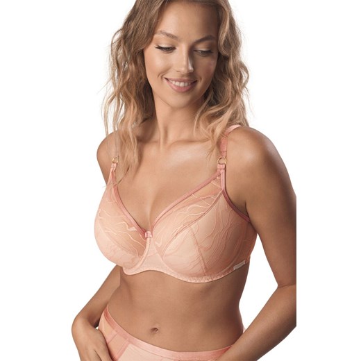 Biustonosz półusztywniany semi-soft Adria BS54, Kolor łososiowy, Rozmiar 70E, Mefemi ze sklepu Intymna w kategorii Biustonosze - zdjęcie 184139723