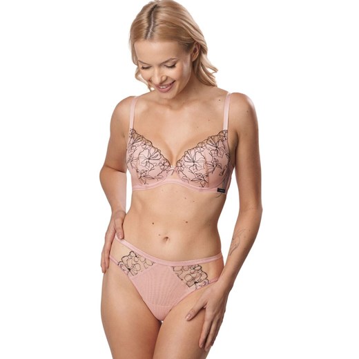 Mefemi biustonosz push-up różowy Andrea, Kolor różowy, Rozmiar 65D, Mefemi ze sklepu Intymna w kategorii Biustonosze - zdjęcie 184139764