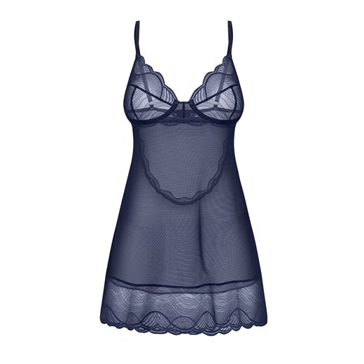 Exquisit koszulka nocna damska MP Blue by Obsessive, Kolor granatowy, Rozmiar XS/S, Exquisite ze sklepu Intymna w kategorii Koszule nocne - zdjęcie 184141484