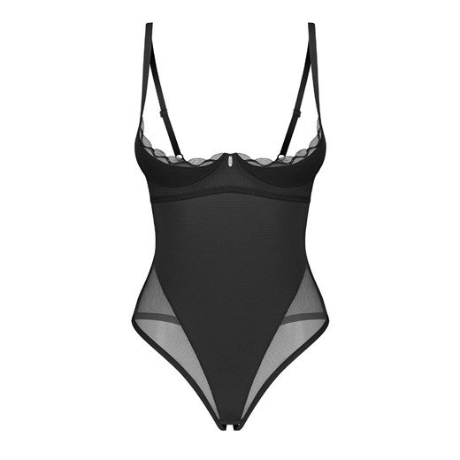 Obsessive body damskie o otwartym kroju Stelisa, Kolor czarny, Rozmiar S/M, Obsessive ze sklepu Intymna w kategorii Body damskie - zdjęcie 184142854