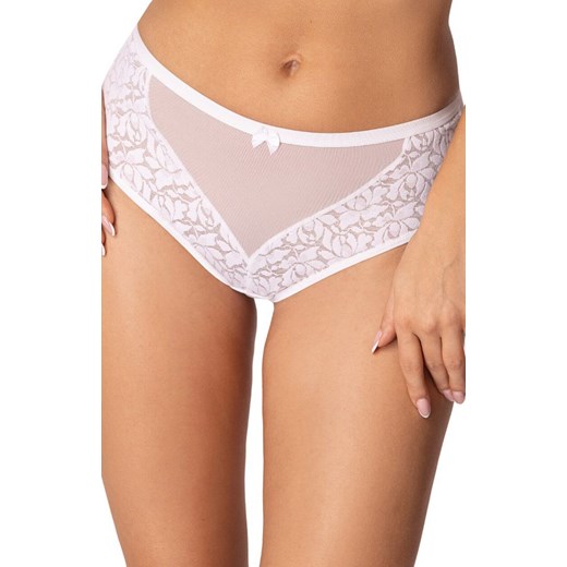 Majtki brazyliany z wysokim stanem białe Laila, Kolor biały, Rozmiar S, PariPari Lingerie ze sklepu Intymna w kategorii Majtki damskie - zdjęcie 184143444