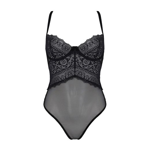 Passion czarne body damskie Kerria, Kolor czarny, Rozmiar S/M, Passion ze sklepu Intymna w kategorii Body damskie - zdjęcie 184143874