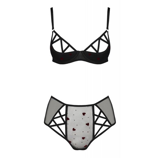 Lovelia komplet bikini, Kolor czarny, Rozmiar S/M, Passion ze sklepu Intymna w kategorii Komplety bielizny damskiej - zdjęcie 184143952