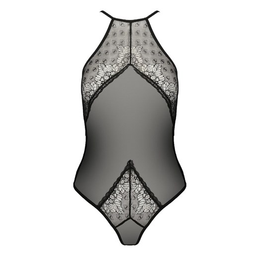 Czarne koronkowe body damskie Velia, Kolor czarny, Rozmiar 2XL/3XL, Passion ze sklepu Intymna w kategorii Body damskie - zdjęcie 184144340