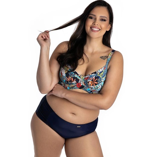 Dwuczęściowy strój kąpielowy plus size 530/3, Kolor granatowy-wzór, Rozmiar XL, Primo ze sklepu Intymna w kategorii Stroje kąpielowe - zdjęcie 184144583