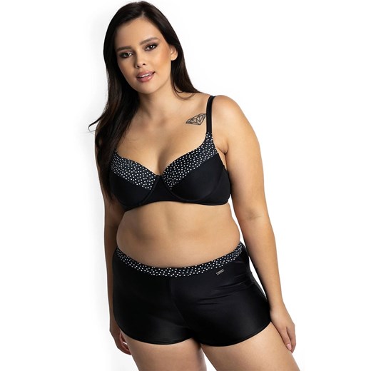 Dwuczęściowy strój kąpielowy ze spodenkami plus size 76/10, Kolor czarny, Rozmiar XL, Primo ze sklepu Intymna w kategorii Stroje kąpielowe - zdjęcie 184144624