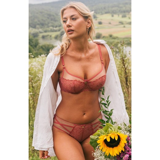 Samanta figi damskie tanga Naomi M300, Kolor różany, Rozmiar L, Samanta ze sklepu Intymna w kategorii Majtki damskie - zdjęcie 184145624