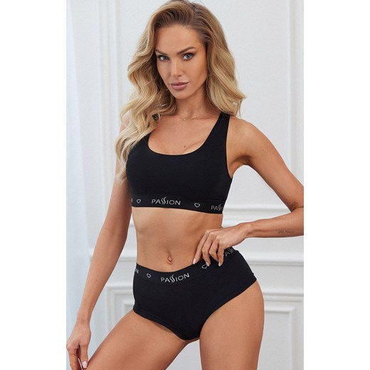 Figi damskie panty czarne PS010, Kolor czarny, Rozmiar L, Passion ze sklepu Intymna w kategorii Majtki damskie - zdjęcie 184148011