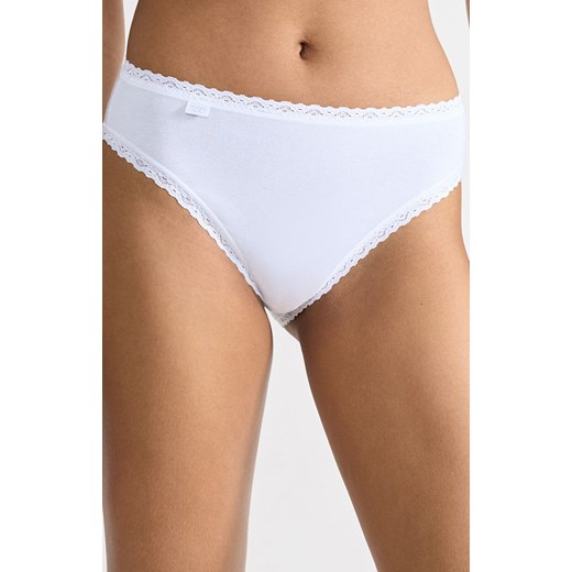 Sloggi figi damskie 24/7 Cotton Lace Tai 10167195-0003, Kolor biały, Rozmiar 38, Sloggi ze sklepu Intymna w kategorii Majtki damskie - zdjęcie 184148530