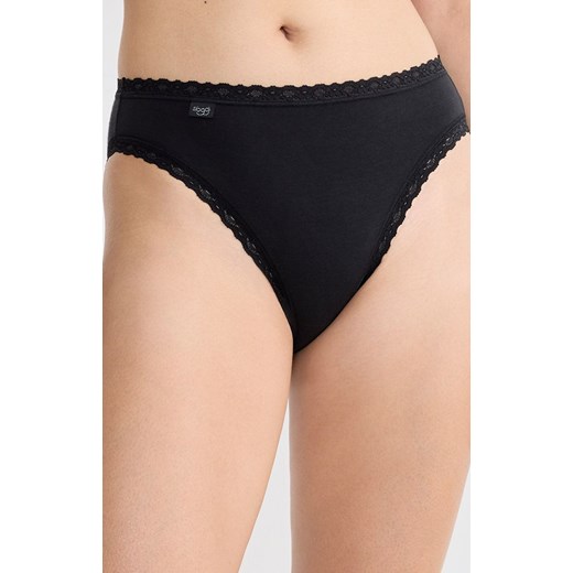 Sloggi figi damskie 24/7 Cotton Lace Tai 10167195-0004, Kolor czarny, Rozmiar 38, Sloggi ze sklepu Intymna w kategorii Majtki damskie - zdjęcie 184148533