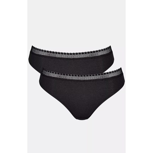 Sloggi GO Ribbed Tai C2P figi 10213153, Kolor czarny, Rozmiar L, Sloggi Sloggi L okazja Intymna