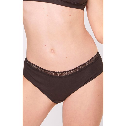 Sloggi majtki hipster czarne 2-pack GO Ribbed R 10217745, Kolor czarny, Rozmiar L, Sloggi ze sklepu Intymna w kategorii Majtki damskie - zdjęcie 184148630