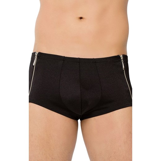 Bokserki męskie z zamkami czarne Shorts 4500, Kolor czarny, Rozmiar M, SoftLine Collection ze sklepu Intymna w kategorii Majtki męskie - zdjęcie 184148881