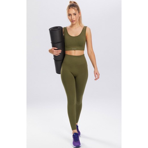 Biustonosz sportowy w kolorze khaki Adapt, Kolor khaki, Rozmiar L, Spaio ze sklepu Intymna w kategorii Biustonosze - zdjęcie 184149003