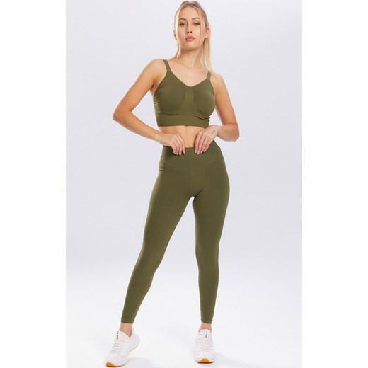 Biustonosz sportowy w kolorze khaki Flex, Kolor khaki, Rozmiar L, Spaio ze sklepu Intymna w kategorii Biustonosze - zdjęcie 184149074