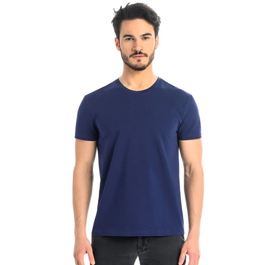 Niebieski t-shirt męski bawełniany koszulka z krótkim rękawem Luca 1502, Kolor niebieski, Rozmiar 3XL, Teyli ze sklepu Intymna w kategorii T-shirty męskie - zdjęcie 184149851