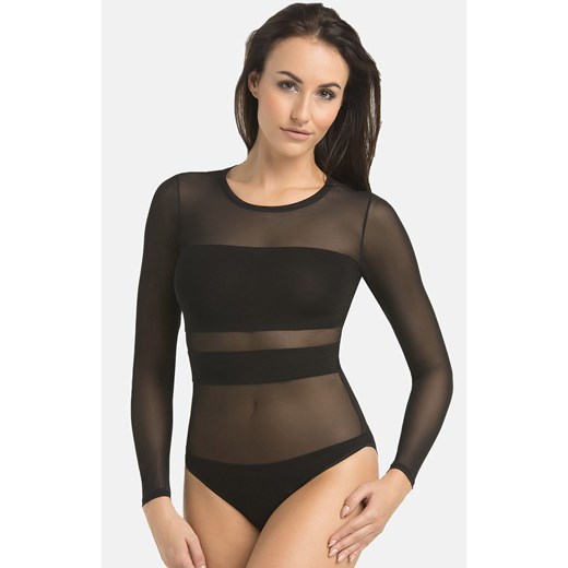 2-Pack body damskie z siateczką Stripy 2405-2, Kolor czarny, Rozmiar L, Teyli ze sklepu Intymna w kategorii Bluzki damskie - zdjęcie 184149961