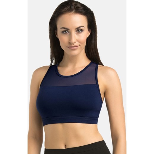 Top damski sportowy ciemnoniebieski Lino, Kolor ciemnoniebieski, Rozmiar L, Teyli ze sklepu Intymna w kategorii Bluzki damskie - zdjęcie 184150044