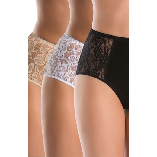 Loren figi wysokie 3-pack 140, Kolor czarny-biały-beżowy, Rozmiar 3XL, Teyli ze sklepu Intymna w kategorii Majtki damskie - zdjęcie 184150344