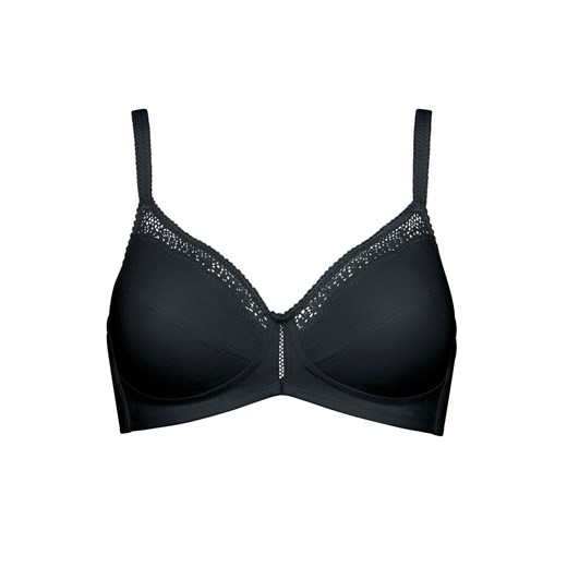 Triumph biustonosz miękki soft Cotton Beauty 10094814-0004, Kolor czarny, Rozmiar 75B, Triumph ze sklepu Intymna w kategorii Biustonosze - zdjęcie 184150593