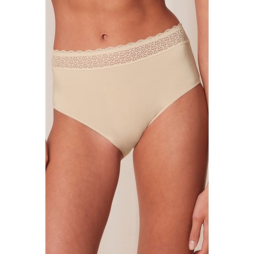 Triumph figi damskie z wysokim stanem Feel of Modal Midi 10214399, Kolor jasnobeżowy, Rozmiar S, Triumph ze sklepu Intymna w kategorii Majtki damskie - zdjęcie 184151532