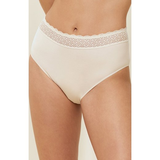 Triumph figi damskie z wysokim stanem kremowe Feel of Modal 10214399, Kolor kremowy, Rozmiar L, Triumph ze sklepu Intymna w kategorii Majtki damskie - zdjęcie 184151544