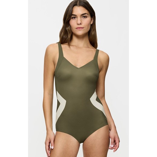 Triumph strój kąpielowy jednoczęściowy Summer Allure 10214522-M009, Kolor khaki-ecru, Rozmiar 38B, Triumph ze sklepu Intymna w kategorii Stroje kąpielowe - zdjęcie 184151620