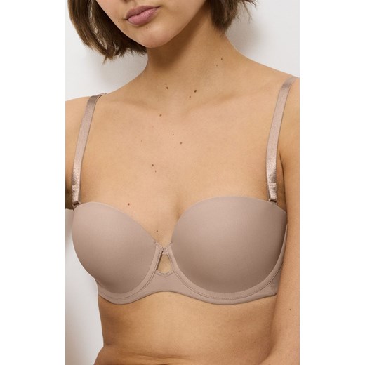 Triumph biustonosz usztywniany z odpinanymi ramiączkami kawowy Pure Micro WDP 10217872, Kolor kawowy, Rozmiar 75A, Triumph ze sklepu Intymna w kategorii Biustonosze - zdjęcie 184152174