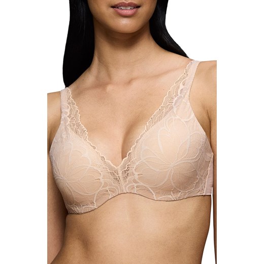 Triumph biustonosz push-up Body Make-Up Illusion Lace WP 10219710-00NZ, Kolor beżowy, Rozmiar 75C, Triumph ze sklepu Intymna w kategorii Biustonosze - zdjęcie 184152293