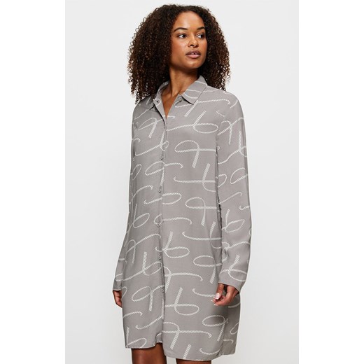 Triumph koszula nocna Boyfriend Fit NDW 02 10221525-M013, Kolor szary-wzór, Rozmiar 36, Triumph ze sklepu Intymna w kategorii Koszule nocne - zdjęcie 184152594