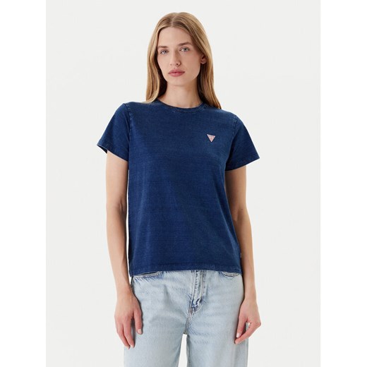 Guess Jeans T-Shirt W5YI22 KCTL1 Granatowy Regular Fit ze sklepu MODIVO w kategorii Bluzki damskie - zdjęcie 184155401