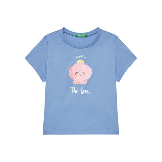 United Colors Of Benetton T-Shirt 3I1XG10JJ Niebieski Regular Fit ze sklepu MODIVO w kategorii T-shirty chłopięce - zdjęcie 184155414
