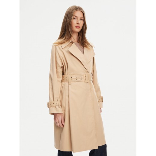 Guess Trencz W5YL02 WHDF1 Beżowy Regular Fit ze sklepu MODIVO w kategorii Płaszcze damskie - zdjęcie 184155440