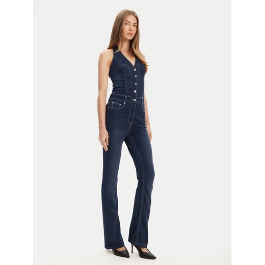 Guess Kombinezon W5YD57 D0782 Granatowy Regular Fit ze sklepu MODIVO w kategorii Kombinezony damskie - zdjęcie 184155503