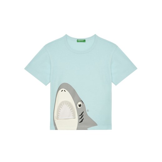 United Colors Of Benetton T-Shirt 3I1XG10JL Niebieski Regular Fit ze sklepu MODIVO w kategorii Bluzki dziewczęce - zdjęcie 184155504