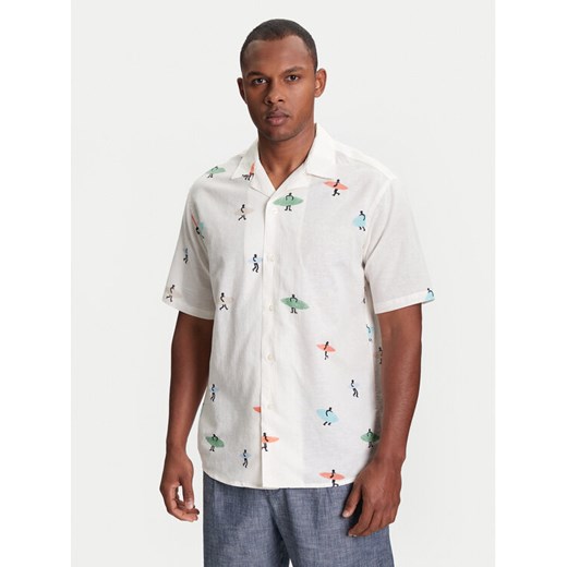 United Colors Of Benetton Koszula 5HPWUQ05B Beżowy Regular Fit ze sklepu MODIVO w kategorii Koszule męskie - zdjęcie 184155510