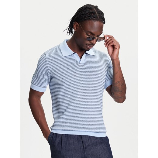 United Colors Of Benetton Polo 1094K301J Niebieski Regular Fit ze sklepu MODIVO w kategorii T-shirty męskie - zdjęcie 184155521