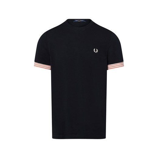 Fred Perry Koszulka męska Mężczyźni Bawełna granatowy jednolity ze sklepu vangraaf w kategorii T-shirty męskie - zdjęcie 184156292