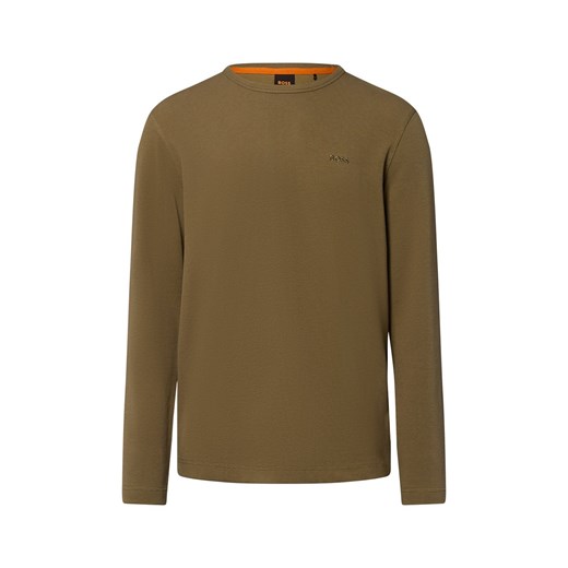 BOSS Orange Męska koszula z długim rękawem - Tempesto Mężczyźni jodłowy jednolity ze sklepu vangraaf w kategorii T-shirty męskie - zdjęcie 184156293