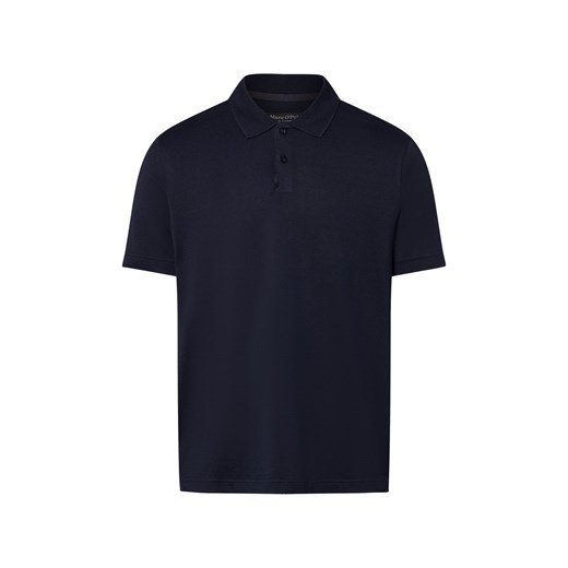 Marc O'Polo Męska koszulka polo Mężczyźni Bawełna granatowy jednolity ze sklepu vangraaf w kategorii T-shirty męskie - zdjęcie 184156301