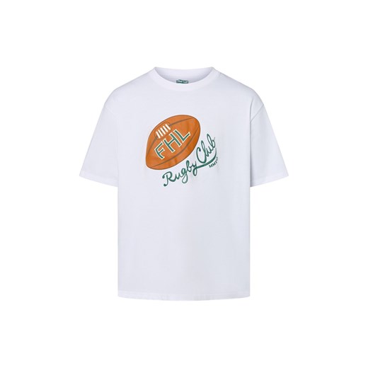 Finshley & Harding London Koszulka męska Mężczyźni Bawełna biały nadruk ze sklepu vangraaf w kategorii T-shirty męskie - zdjęcie 184156302