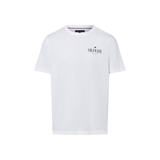 Tommy Hilfiger Koszulka męska Mężczyźni Bawełna biały jednolity ze sklepu vangraaf w kategorii T-shirty męskie - zdjęcie 184156311